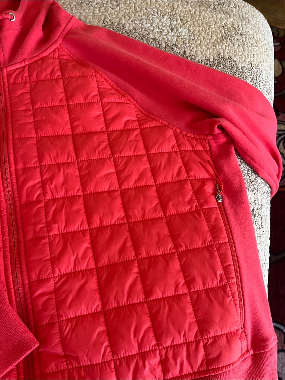 Old Navy Hooded Quilted Orange Jacket Size XL - Picture 2 of 3